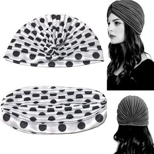 Fashion polka dot pin-up boho chic gypsy wrap hat
